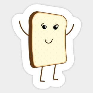 Funny piece of bread character Sticker